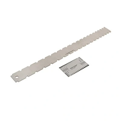Image of Drfeify Guitar Fret Ruler, Stainless Steel Silk Fingerboard Ruler String Action Height Gauge Tools Set