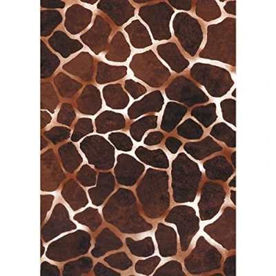 Image of Décopatch Ref FDA209O Giraffe Animal Print Paper Pack Each Sheet 30 x 40cm, of 20 Sheets Best Used With Décopach Glue &amp; Varnish, Brown