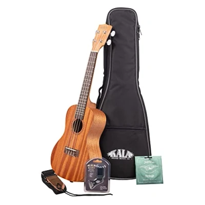 Image of Kala Mahogany Tenor Ukulele Bundle w/Bag, Tuner, Strap, and Strings