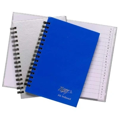Image of Tiger Blue A6 Twinwire Manuscript Index Notebook With 80 Sheets 60 gsm Paper