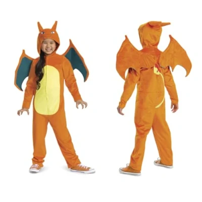 Image of Disguise 121229L EU V2 CHARIZARD DELUXE Fancy Dress Costume, Unisex Children, Multi