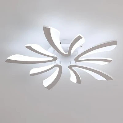 Image of Comely Ceiling Light, LED Lamp 50W, 6500K Cold White Light Flush Mount Acrylic Modern Lighting Fixture with Remote Control for Living Room Bedroom, 70cm