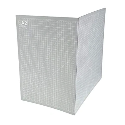 Image of Artway A2 Folding Cutting Mat Self Healing Grid Markings in Centimetres, Grey