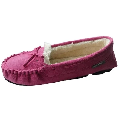 Image of Dunlop, LS152PK 8 BETH Ladies Moccasin Slippers, Magenta, UK