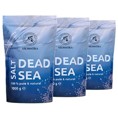Image of Bath Salt with Dead Sea set 3x1kg (zipper) 100% Pure and Natural Salts 3x1000g Body Care Best Benefits for Good Sleep Beauty Bathing Wellness Relax Spa