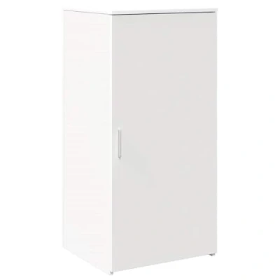 Image of vidaXL Storage Cabinet White Engineered Wood Compact 50x45x103.5 cm Office/Living Room/Reception Use Modern &amp; Durable