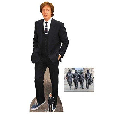 Image of BundleZ 4 FanZ P McCartney Lifesize Cardboard Cutout/Standup Fan Pack, 182cm x 65cm Includes Mini Cutout and 8x10 Photo