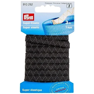 Image of Prym, Elastic, Black, 7 mm