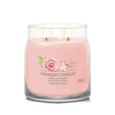 Image of Yankee Candle Signature Scented Fresh Cut Roses Jar with Double Wicks Soy Wax Blend Long Burning Perfect Gifts for Women