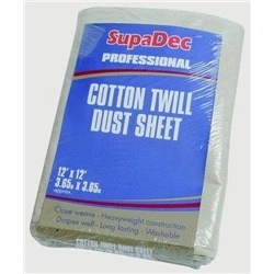 Image of SupaDec Large Cotton Twill Dust Sheet (3.6m x 3.6m)