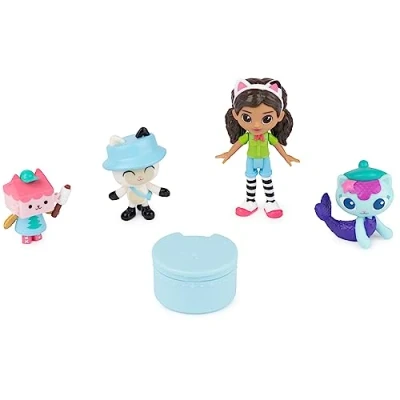 Image of DreamWorks Gabby’s Dollhouse, Campfire Gift Pack with Gabby Girl, Pandy Paws, Baby Box and MerCat Toy Figures, Collectible Kids’ Toys for Girls Boys 3+