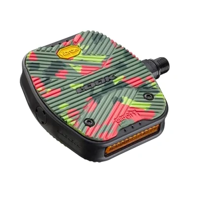Image of LOOK Cycle Geo City Grip Bicycle Pedals Flat Slip Proof Safety Innovative Activ Rubber Premium High Performance Urban Bike Pedal Camo