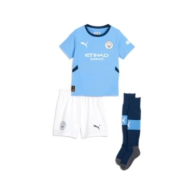 Image of PUMA Manchester City Kids Home Mini Kit 2024/25 Season Team Light Blue Size: 2 Years