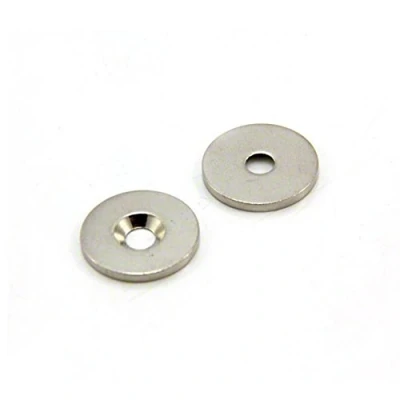 Image of Countersunk Steel Disc for Using Magnets, Hang Artwork or Noticeboards 20mm dia x 2mm thick 4mm hole Pack of 200
