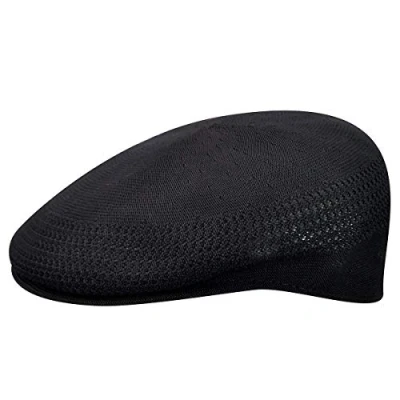 Image of Kangol Tropic Ventair 504 Flat Cap, Black, Medium