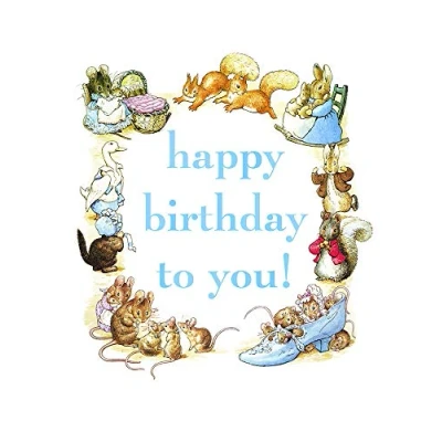 Image of Happy Birthday To You! Beatrix Potter Greeting Card