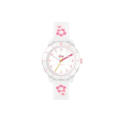 Image of Lacoste Analogue Quartz Watch for Kids Mini Tennis Collection with White Silicone Bracelet 2030063