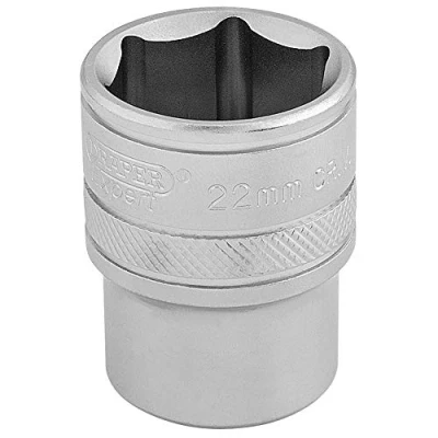 Image of Draper 6 Point Metric Socket, 1/2&quot; Sq. Dr., 22mm
