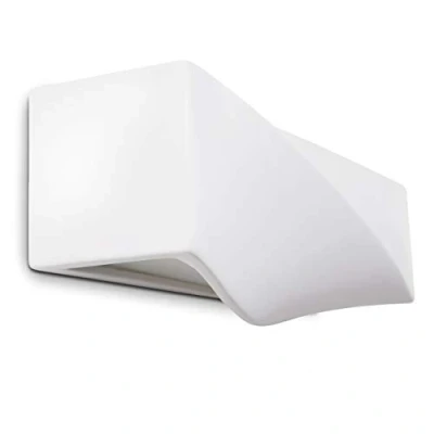 Image of hofstein Wall lamp Suzu in Ceramic White, with up &amp; Down Effect, 1 x E27 socket, Indoor Light can be Painted Customary Colours, Without Bulbs