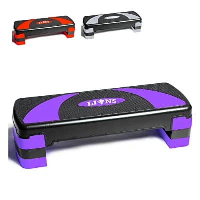 Image of FAIRWAYUK Steppers for Exercise Workout 3 Level Adjustable Height Non Slip Aerobic Step Platforms, Cardio Home Gym Equipment Fitness Training