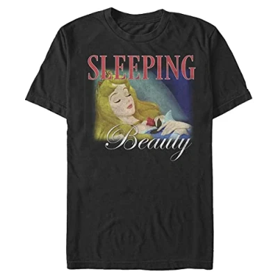 Image of Disney Classic Sleeping Beauty Organic Short Sleeve T Shirt, Black, S
