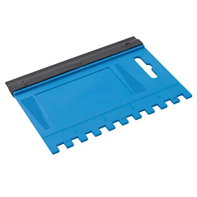 Image of Dapetz ® Building Adhesive Trowels Combination Spreader 125 X 95mm 6mm Notched Edge for Rapid and Even Spreading of Adhesive, Squeegee Applying Grouting to Tiles