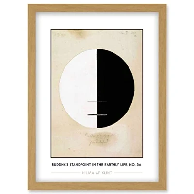 Image of Wee Blue Coo Hilma Af Klint Buddha’s Standpoint In The Earthly Life, No. 3a Abstract Painting Artwork Framed Wall Art Print A4