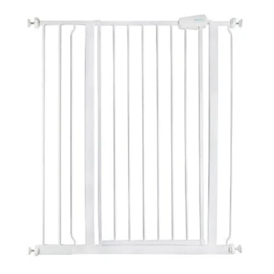 Image of Safetots Extra Tall Pet Gate, 87.9cm 95.5cm, White, 104cm in Height, Pressure Fit Dog Gate for and Puppy, Barrier, Easy Installation