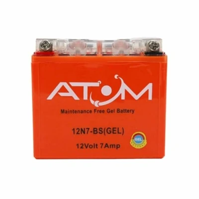 Image of YB7 A Atom Gel Motorcycle Battery Factory Sealed 12V 7Ah