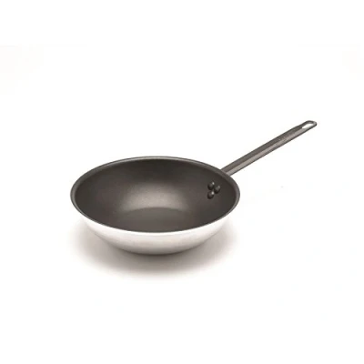 Image of Genware NEV WOK30NS Flat Base, WOK, 30 cm, Teflon Pro