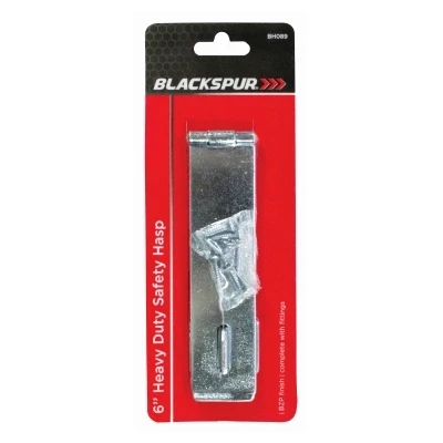 Image of Zinc 152mm Heavy Duty Steel Safety Hasp &amp; Staple By Blackspur
