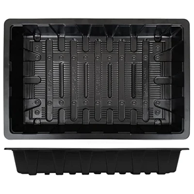 Image of Muddy Hands Pack of 10 Plastic Seed Growing Tray Garden Greenhouse Seedling Germination Trays (Come Without Drainage Holes)