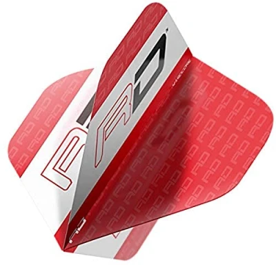 Image of Hardcore XT Red and White RD Logo Extra Thick Standard Dart Flights 4 sets Per Pack (12 in total)