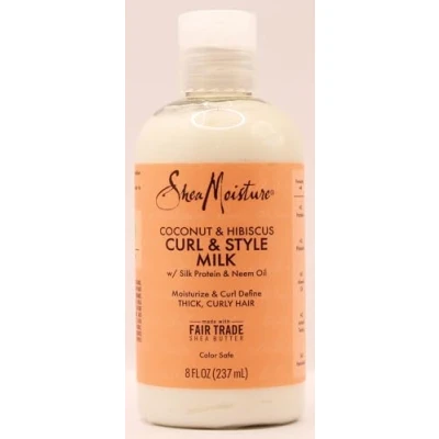 Image of Shea Moisture Coconut and Hibiscus Curl Shine Gel Style Milk 254ml x2