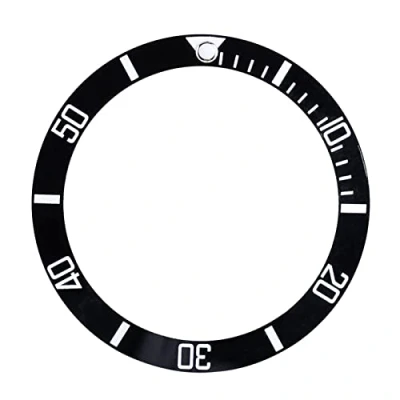 Image of Qiterr Watch Bezel Insert, New Ceramic Wristwatch Insert Loop Replacement Parts Repair Kit(Black)