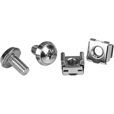 Image of StarTech.com Rack Screws 20 Pack Installation Tool 12 mm M6 Nuts Cabinet Mounting and Cage (CABSCRWM620)