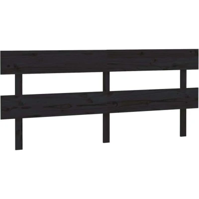 Image of vidaXL Bed Headboard Black 184x3x81 cm Solid Wood Pine