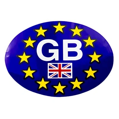 Image of W4 Caravan Motorhome Car Euro Sticker. GB Oval