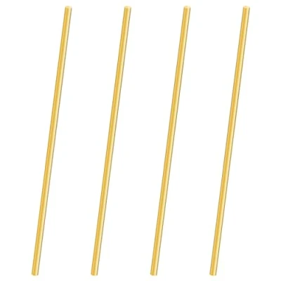 Image of LAVMHAB Round Brass Rod 3mm x 200mm, Solid Shaft Rods Bars for DIY Craft (4 Pcs)