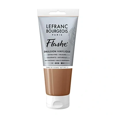 Image of Lefranc Bourgeois Acrylic Vinyl Emulsion, Raw Sienna, 80ml Tube Vinylfarbe