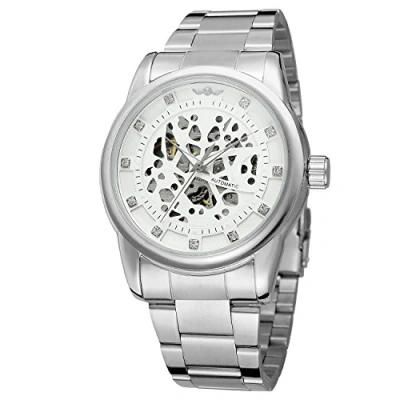 Image of FORSINING Men&#039;s Analog Automatic Movement Casual Skeleton Watch with Stainless Steel Bracelet