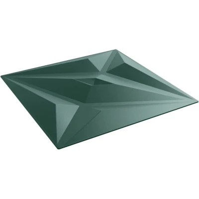 Image of vidaXL Wall Panels 48 pcs Green 50x50 cm XPS 12 m² Star