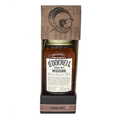 Image of O’Donnell Moonshine Starter Kit Tough Nut Flavour 700ml Mason Jar and Pouring Lid for First Timers Gift Idea Premium Liqueur Natural Ingredients Vegan 20% ABV 40 Proof