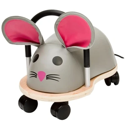Image of Wheelybug Toddler Wooden Ride On, Multi Directional Castor Wheels, Safety Certified Developmental Toy for Outdoor/ Indoor Fun, Large (2.5 5 Years), Mouse