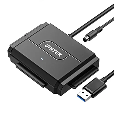 Image of UNITEK SATA IDE to USB Adapter Cable, 3.0 Hard Drive Converter for 2.5&#039;&#039;/3.5&#039;&#039; HDD/SSD, Included 12V/2A Power