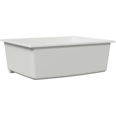 Image of vidaXL Kitchen Sink with Overflow Hole White Granite