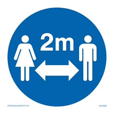Image of Social distance symbol sign Plastic Semi rigid 1mm