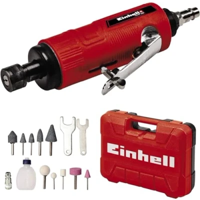 Image of Einhell Compressed air bar Sander TC PP 220 (6.3 bar, 128 L/min, Equipment for Sanding, polishing, Engraving and deburring, incl. 10 Grinding Wheels, Carrying case, Oil Free)