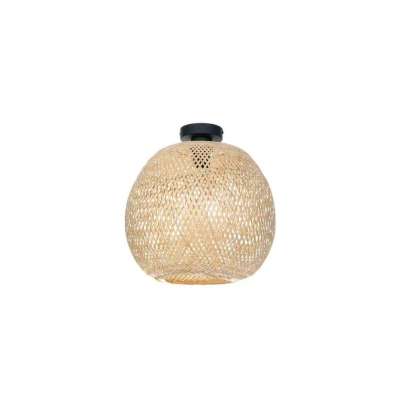 Image of Lindby ceiling light Dabila, bamboo, Ø 35 cm, E27