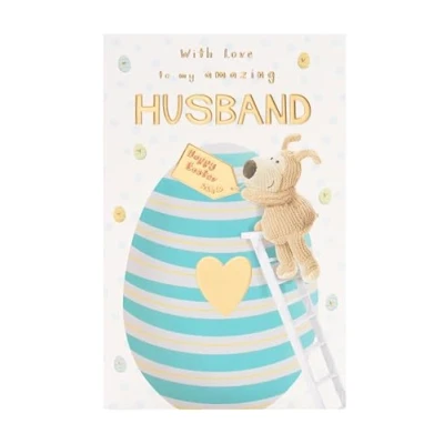 Image of Boofle Amazing Husband Giant Egg Easter Card Cute Greeting